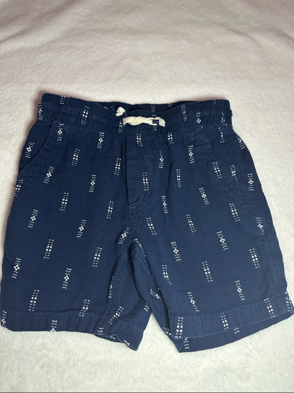 GAP Navy Shorts with White Dot Pattern and Drawstring
